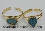 CGB2004 22*30mm - 25*30mm freeform druzy agate gemstone bangles