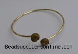 CGB2041 10mm coin plated druzy agate gemstone bangles wholesale