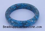 CGB209 Inner diameter 60mm fashion flower turquoise gemstone bangle