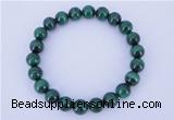 CGB215 2pcs 7.5 inches 4mm natural malachite gemstone bracelets