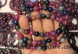 CGB2516 7.5 inches 7.5mm - 7.8mm round ruby sapphire beaded bracelets