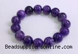 CGB2555 7.5 inches 14mm round charoite gemstone beaded bracelets