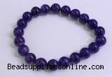 CGB2562 7.5 inches 9mm round charoite gemstone beaded bracelets