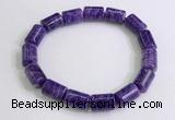 CGB2577 7.5 inches 8*12mm tube charoite gemstone bracelet