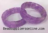 CGB2636 12*18mm faceted rectangle lavender amethyst bracelets