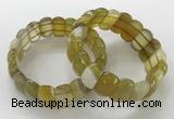 CGB3120 7.5 inches 10*20mm faceted oval agate bracelets