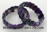 CGB3124 7.5 inches 10*20mm faceted oval agate bracelets