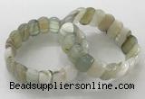 CGB3127 7.5 inches 10*20mm faceted oval agate bracelets