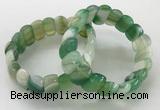 CGB3129 7.5 inches 10*20mm faceted oval agate bracelets