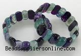 CGB3131 7.5 inches 10*20mm faceted oval agate bracelets