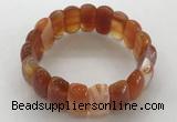 CGB3144 7.5 inches 11*23mm faceted oval agate bracelets