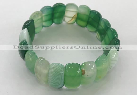 CGB3148 7.5 inches 11*23mm faceted oval agate bracelets