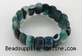 CGB3149 7.5 inches 11*23mm faceted oval agate bracelets