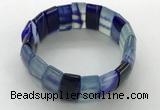 CGB3157 7.5 inches 11*23mm faceted rectangle agate bracelets