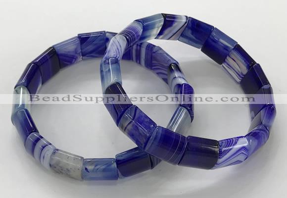 CGB3170 7.5 inches 12*15mm rectangle agate bracelets wholesale