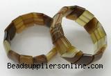 CGB3186 7.5 inches 15*25mm rectangle agate bracelets wholesale