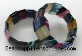 CGB3193 7.5 inches 15*25mm rectangle agate bracelets wholesale