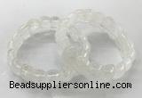 CGB3220 7.5 inches 12*20mm oval white crystal bracelets