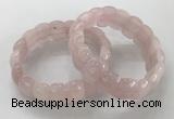 CGB3221 7.5 inches 12*20mm oval rose quartz bracelets