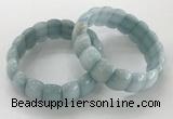 CGB3223 7.5 inches 12*20mm oval imitation aquamarine bracelets