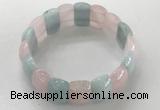 CGB3224 7.5 inches 12*20mm oval mixed gemstone bracelets