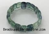 CGB3226 7.5 inches 12*20mm oval fluorite gemstone bracelets