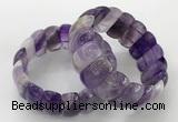 CGB3241 7.5 inches 12*25mm oval amethyst gemstone bracelets