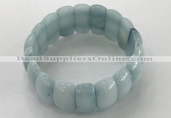 CGB3242 7.5 inches 12*25mm oval imitation aquamarine bracelets