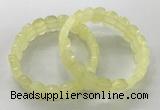 CGB3282 7.5 inches 10*15mm faceted oval lemon quartz bracelets