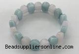 CGB3283 7.5 inches 10*15mm faceted oval mixed gemstone bracelets