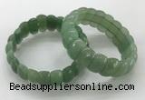 CGB3297 7.5 inches 10*20mm faceted oval green aventurine bracelets