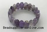 CGB3311 7.5 inches 10*20mm faceted oval amethyst bracelets