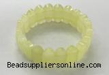 CGB3313 7.5 inches 10*20mm faceted oval lemon quartz bracelets