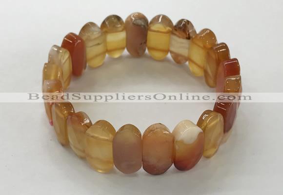 CGB3315 7.5 inches 10*20mm faceted oval red agate bracelets