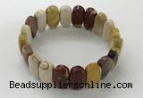 CGB3319 7.5 inches 10*20mm faceted oval mookaite bracelets