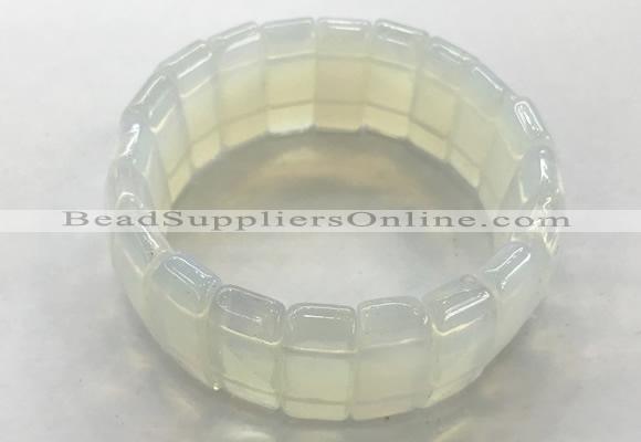 CGB3348 7.5 inches 11*23mm faceted rectangle opal bracelets