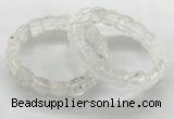 CGB3360 7.5 inches 10*15mm oval white crystal bracelets