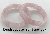 CGB3361 7.5 inches 10*15mm oval rose quartz bracelets