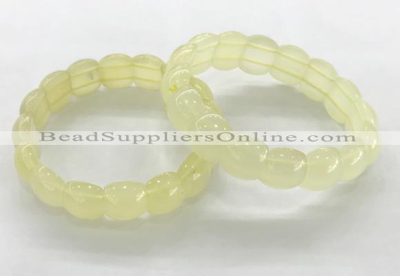 CGB3363 7.5 inches 10*15mm oval lemon quartz gemstone bracelets