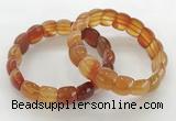 CGB3372 7.5 inches 10*15mm oval red agate bracelets