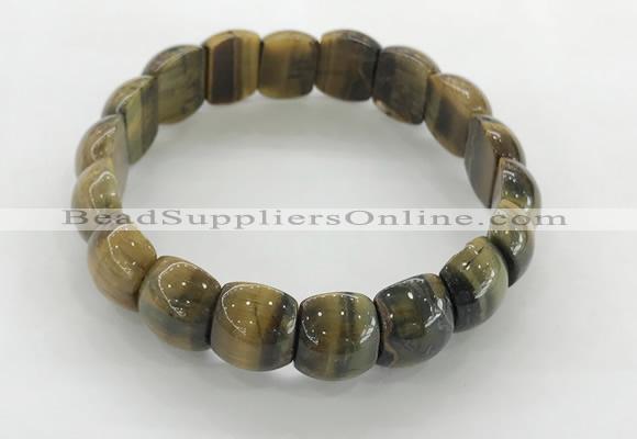 CGB3380 7.5 inches 10*15mm oval yellow tiger eye bracelets