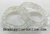 CGB3394 7.5 inches 10*15mm rectangle synthetic moonstone bracelets