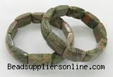 CGB3410 7.5 inches 15*21mm unakite gemstone bracelets