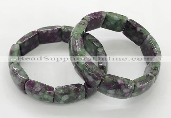 CGB3415 7.5 inches 15*21mm imitation ruby zoisite bracelets