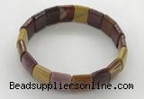 CGB3433 7.5 inches 12*15mm faceted rectangle mookaite bracelets