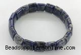 CGB3435 7.5 inches 12*15mm faceted rectangle sodalite bracelets