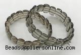 CGB3441 7.5 inches 10*15mm faceted marquise smoky quartz bracelets