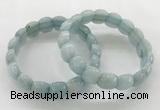 CGB3461 7.5 inches 10*14mm faceted oval imitation aquamarine bracelets