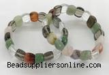 CGB3467 7.5 inches 10*14mm faceted oval mixed gemstone bracelets