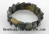 CGB3473 7.5 inches 12*17mm trapezoid blue tiger eye bracelets